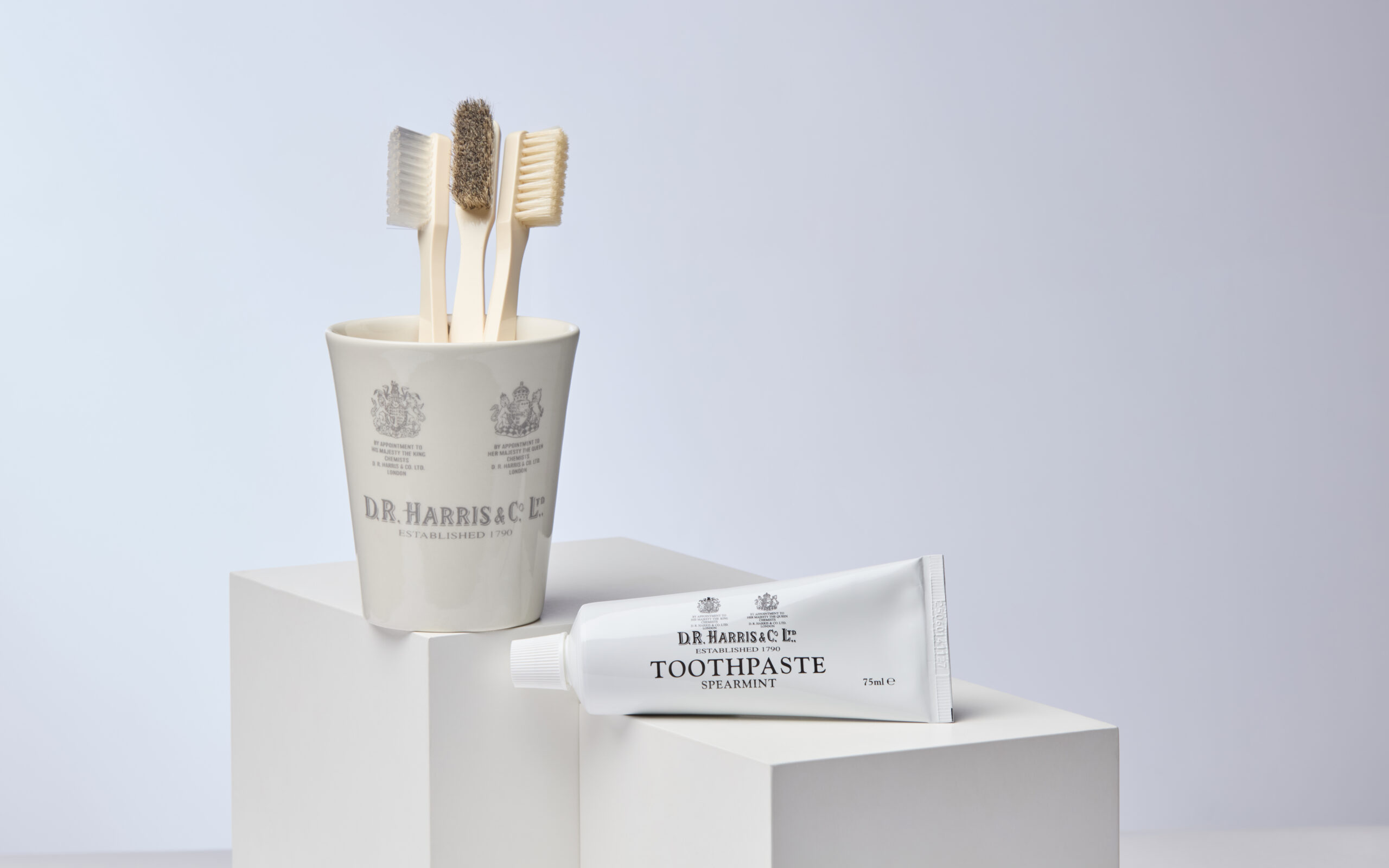 D. R. Harris Toothbrushes, Toothmug and Toothpaste