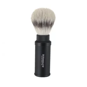 Aluminium Travel Shaving Brush - Synthetic Bristle