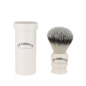 Travel Shaving Brush and Tube Ivory - Synthetic Bristle