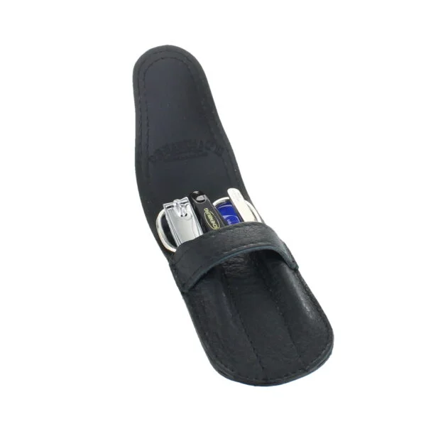4 Piece Black Flap Manicure Set