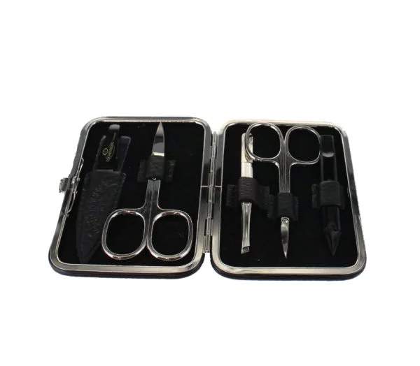 5 Piece Black Hard Case Manicure Set
