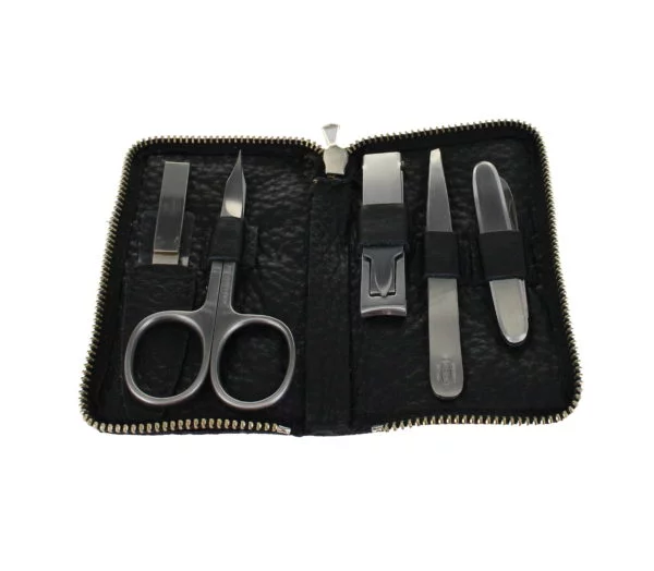 5 Piece Black Zip Up Manicure Set