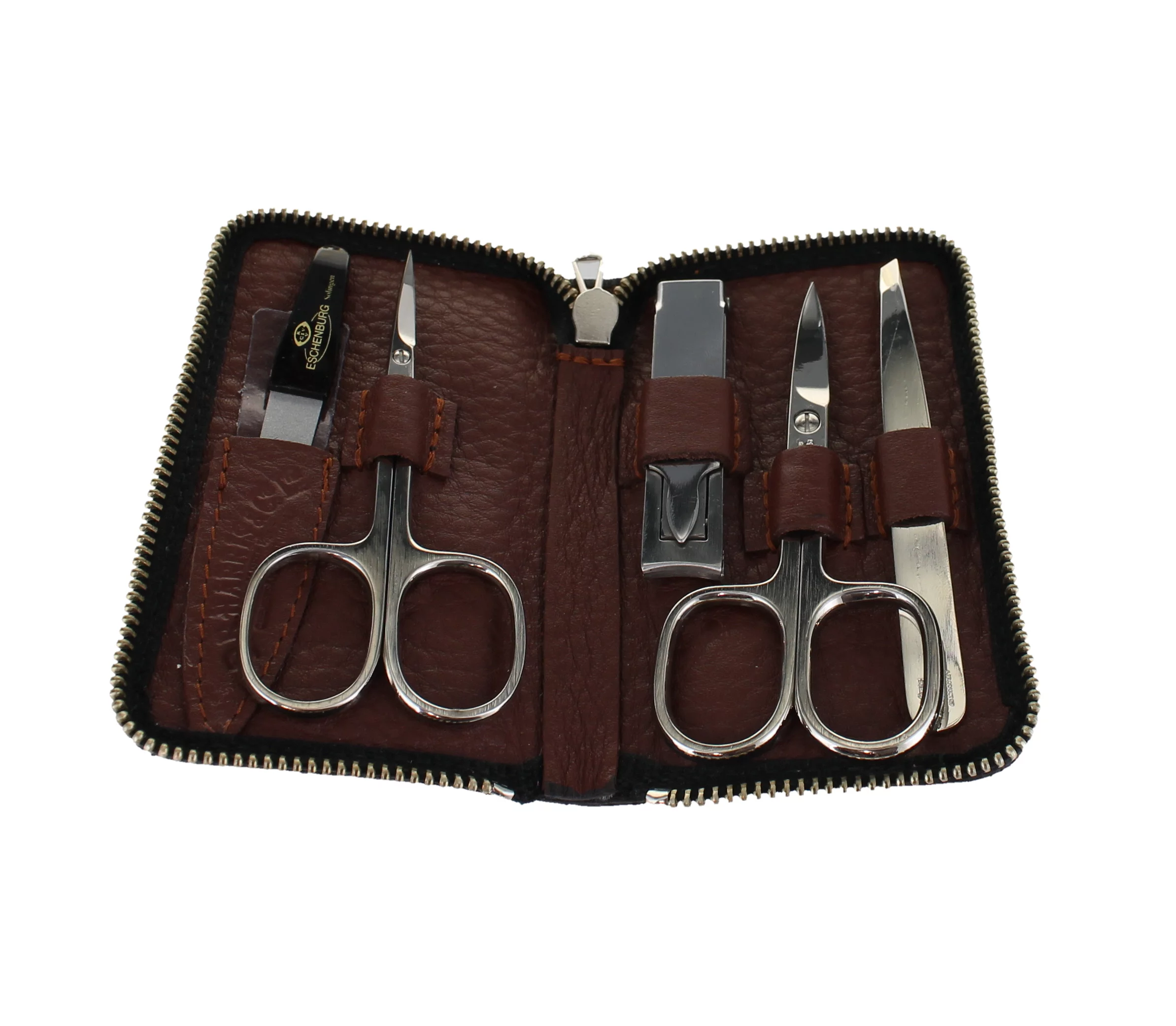 5 Piece Brown Zip Up Manicure Set