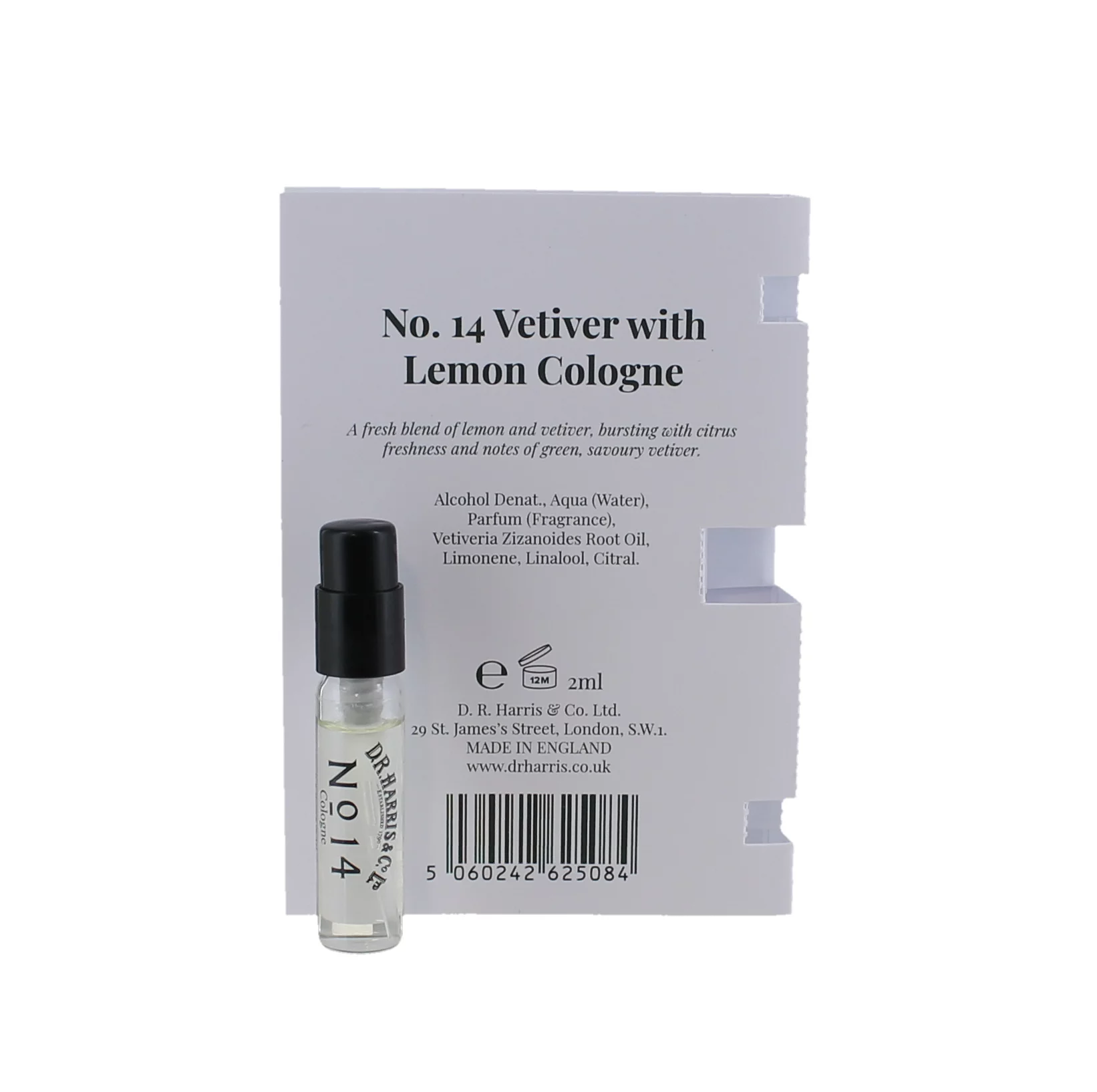 No. 14 Vetiver with Lemon Cologne 2ml Spray - Image 3