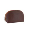 d.r. harris & co. Large Oval Wash Bag – Brown & Tan