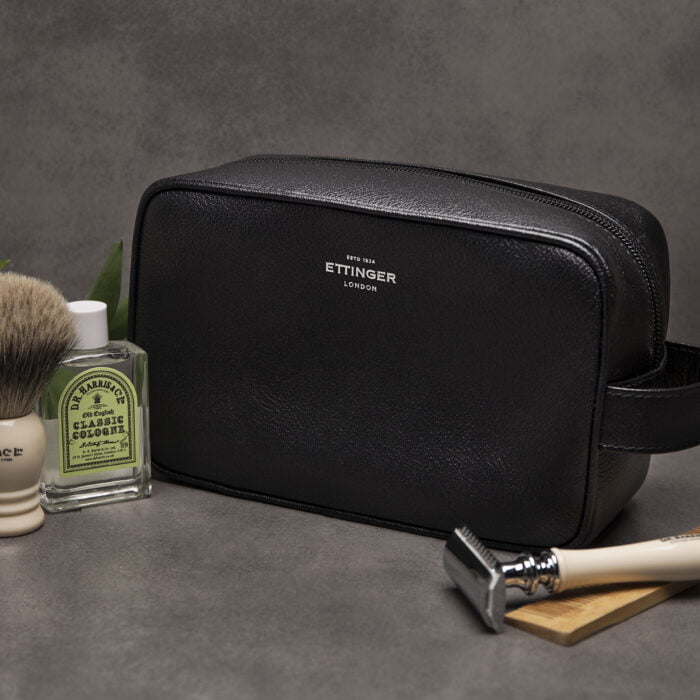 Ettinger Capra Wash Bag - Black - £295 D R Harris London D R Harris London
