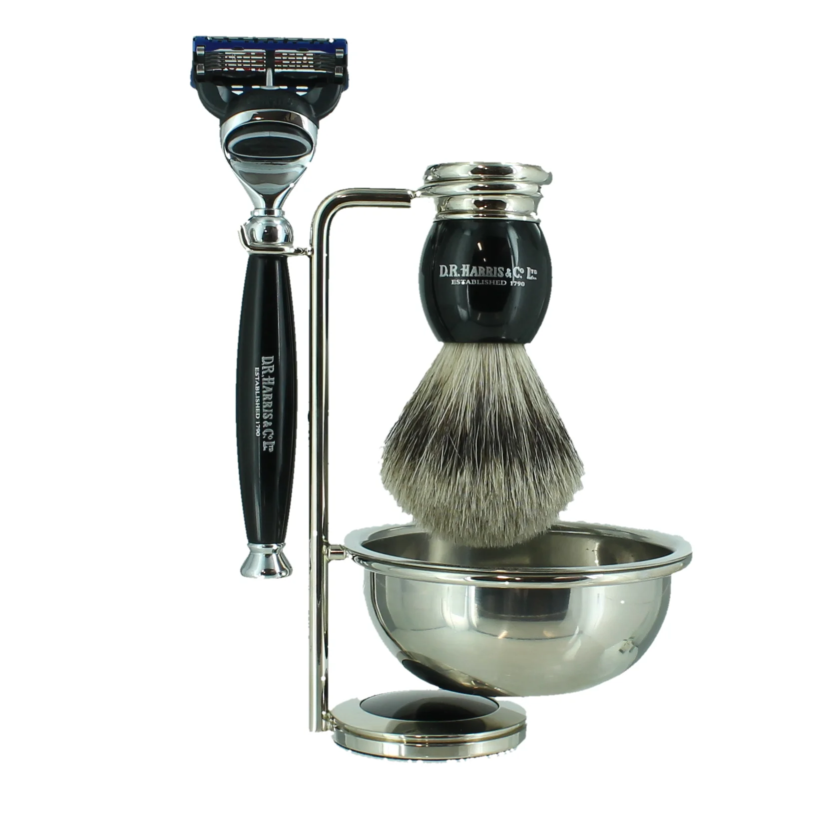 4 - Piece Shaving Set - Ebony - Fusion
