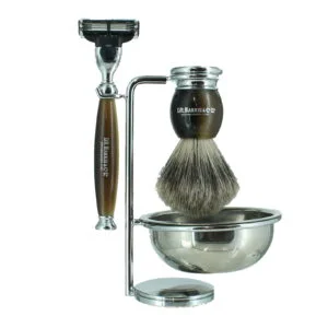 4 - Piece Shaving Set - Horn - Mach 3