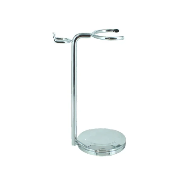 Tall Chrome Brush & Razor Stand