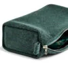 D. R. Harris and Fox Brothers Traveller Dark Green Flannel Washbag - Medium - Image 3