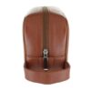 Small Leather Wash Bag - Tan